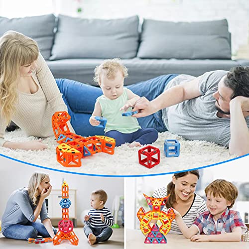 idoot Magnetic Building Tiles Blocks Toys for Kids, Educational STEM Toys Gifts-Starter Set for 3+ Year Old Kids Toddler Activities - Image 6