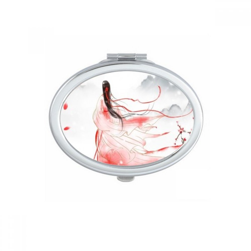 Miroir de poche compact carré multicolore avec design imprimé Le Meilleur Restaurant
