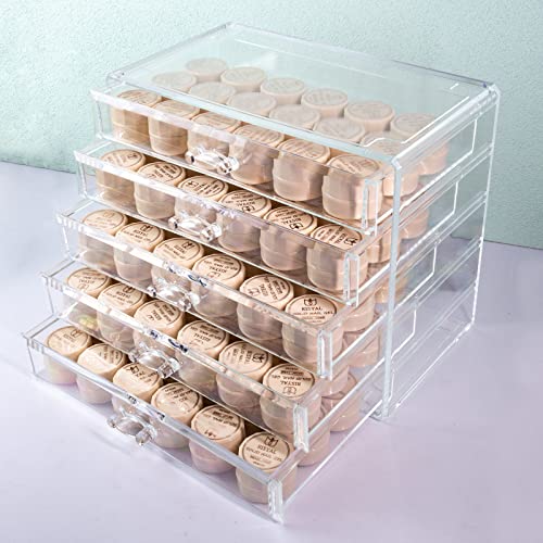 Guolich 5 Tier Nail Art Decoration Storage Box Transparent Acrylic Nail Art Jewelry Accessories Storage Box Rack Shelf Display Stand Holder for Cosmetic Jewelry - Image 2