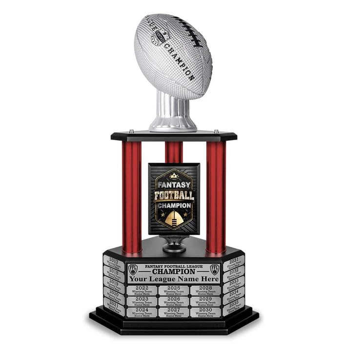 Image of TrophySmack 19-Year Perpetual Fantasy Football Trophy, Custom Engraved