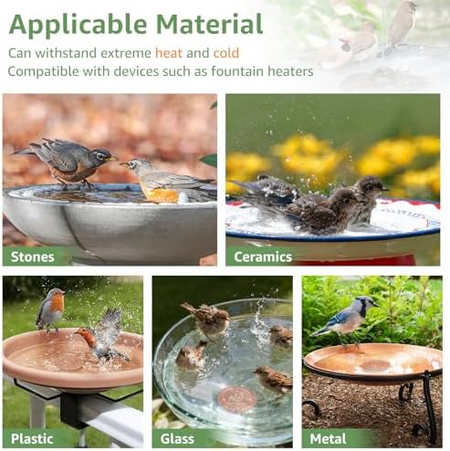 SYKUIHSG 2Pcs Copper Disk for Bird Bath, 4 inch 99.99% Pure Copper Bird Bath Purification Disk with Four Point Support for Outdoor Birdbaths All Season Use — view 4