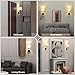 viyawise Battery Operated Wall Sconce Set of 2 Rechargeable Wireless Wall Sconces Wall Lamps with Dimmable and Remote, 12 Colors Wall Lights with RGB Bulb for Bedroom Living Room Hallway Decor(Black)