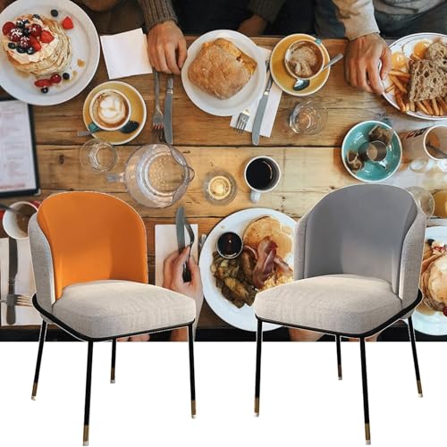 Chaise de salle à manger confortable grise pour soulager le dos durant les repas