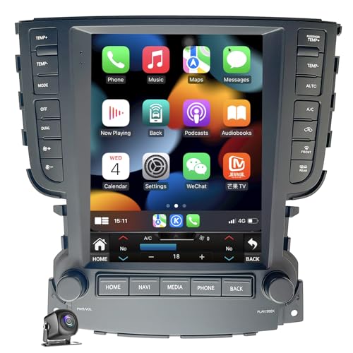 HoeeNilsa Android 14 Car Stereo Radio for Acura TL 2004-2008 GPS Navigation with DSP in Dash Headunit Multimedia Player 9.7-Inch IPS Touchscreen Build in Android AUTO Wireless Carplay Bluetooth