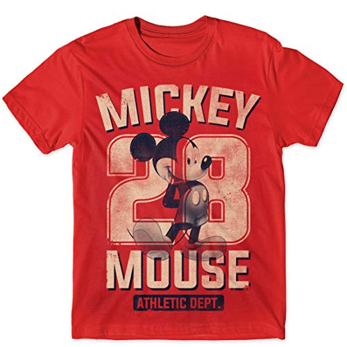 T-shirt Mickey Mouse Disney rouge idéal pour les journées d'école et les sorties de votre enfant