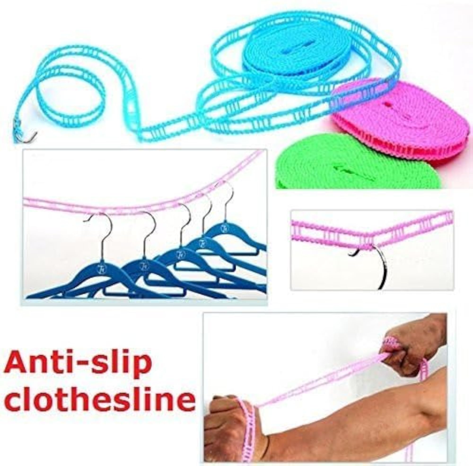 Windproof Anti-Slip Clothes Drying Nylon Rope Line