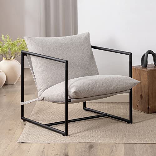APICIZON Poltrona Salotto Moderna Grigia – Struttura In Metallo, Regolabile, Portata 226 Kg - 3