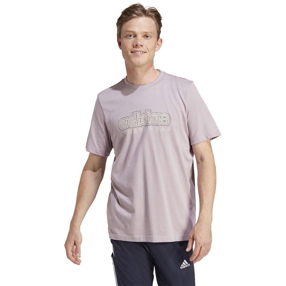 adidas Men's Growth Sportswear Graphic Tee, preloved fig, L