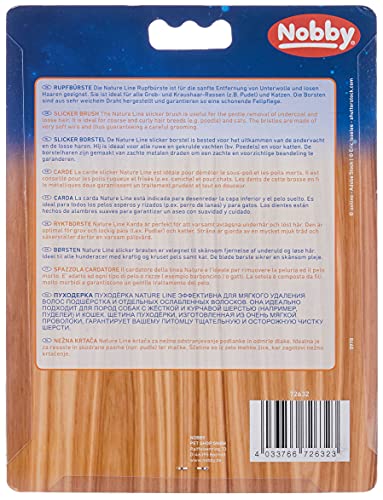 Nobby Nature Line Rupfbürste mittel, Holzgriff, 8,5 x 4,5 cm,