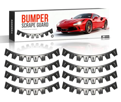 Universal Front Bumper Scrape Guard Skid Plate Protection Guard Anti-Scratch Kit Scrape Protector Plate Skid Plate Compatible with Lowered Cars/SUV Car Bumper 8 Pack