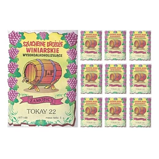 Hugbert Weinhefe, Tokay 22 für Weißweine, 100% natürlisches Produkt, Hefe, 10 Stück
