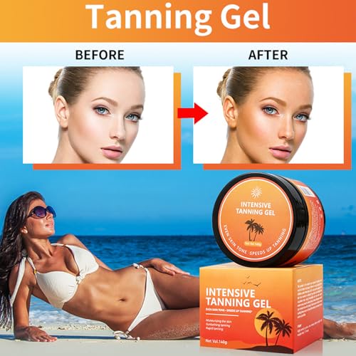 Autobronceadora Natural Bronzer 140g, Crema bronceadora, Autobronceador para el cuerpo con efecto inmediato y de larga duración, efecto natural y bronceado duradero, con guante aplicador, foundation - imagen 3