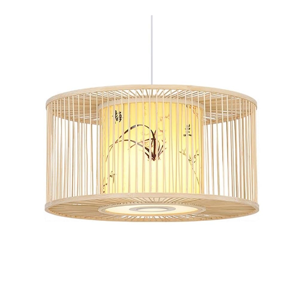 TONFON Handmade Bamboo Chandelier Foyer Hanging Lamp