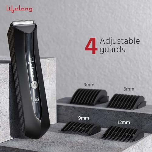 Image of Lifelong Body Trimmer for Men All in One|Private Parts & Body Trimmer for Man|Waterproof Groomer for Chest, Arms, Underarms, Pubic Hair, Legs|Clean Shave Full Body Shaver|Ceramic Blade|100Min Runtime