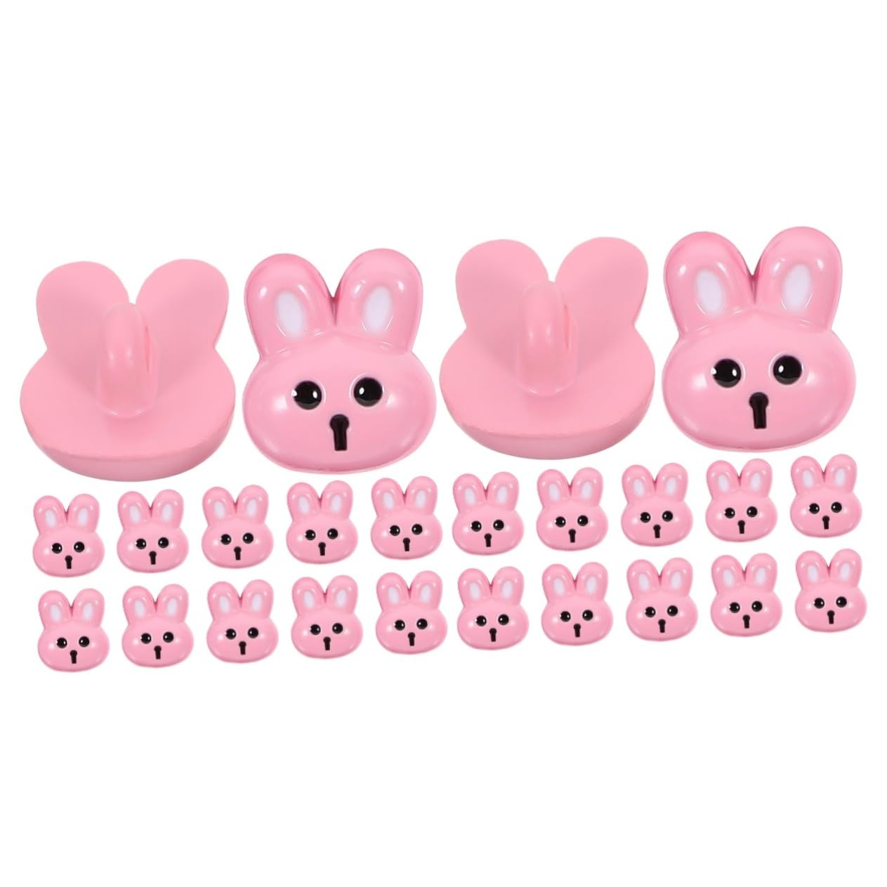 Tofficu 24pcs Bunny Modeling Buttons Resin DIY Clothes Buttons for Sewing Crafts and Easter Rabbit Decorations