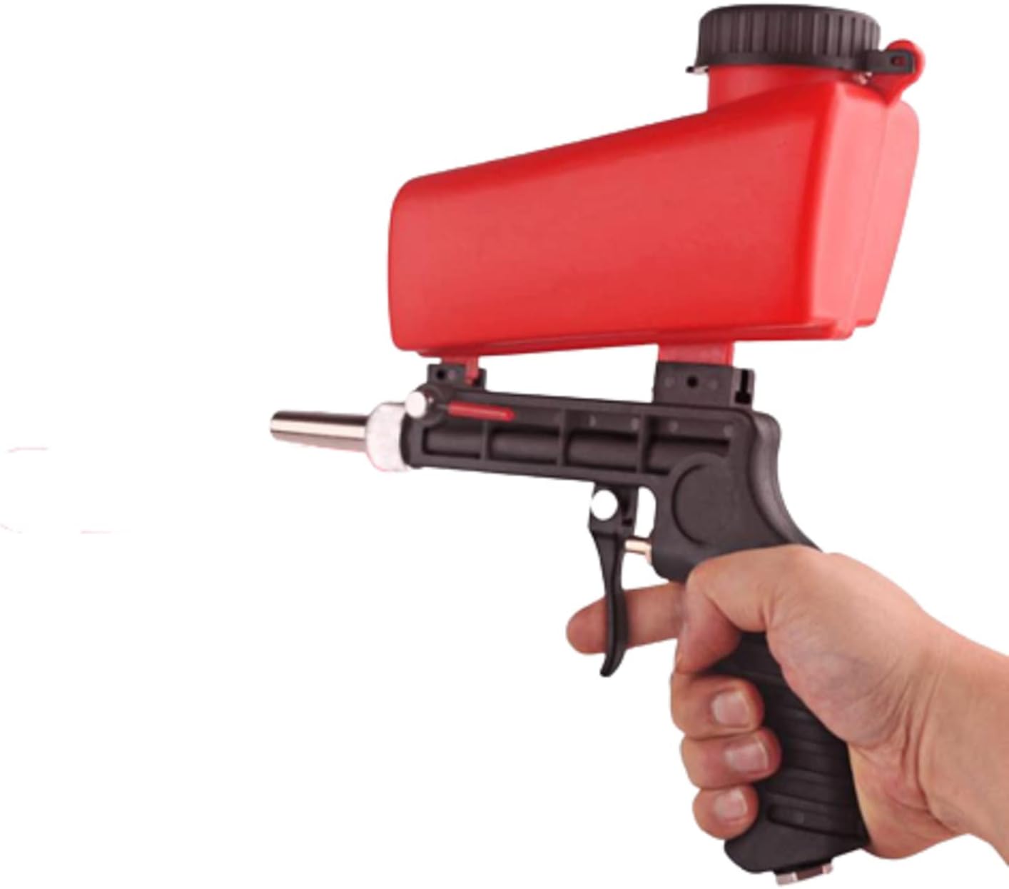 Portable 90psi Gravity Sandblaster Sand Blaster Gun Set, Sand Blasting Spray Tool for Remove Paint, Stains, Rust & Clean Surfaces