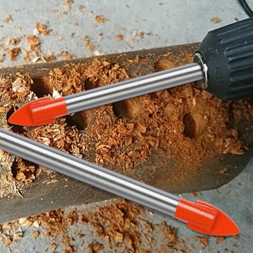 TIMESETL 20Pcs Glass Drill Bit 6mm Tile Drill Bit 3/16" Round Shank Spear Head Drill Bit for Glass Tile Ceramic Mirror Porcelain Marble 7 TIMESETL 20Pcs Glass Drill Bit 6mm Tile Drill Bit 3/16" Round Shank Spear Head Drill Bit for Glass Tile Ceramic Mirror Porcelain Marble - Image 7