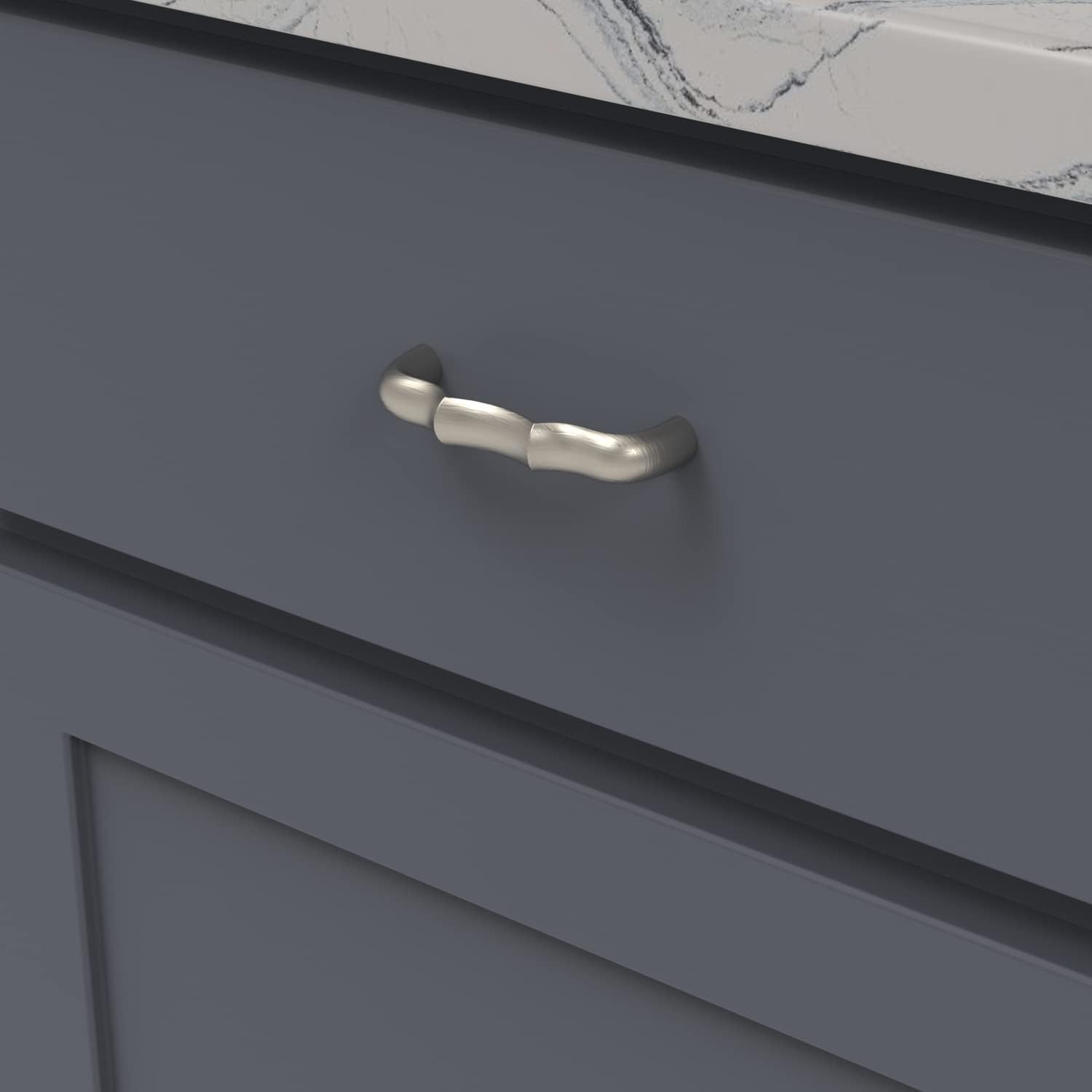 Belwith-Keeler B076139-SN Trellis Pull 3 inch Center to Center, Satin Nickel