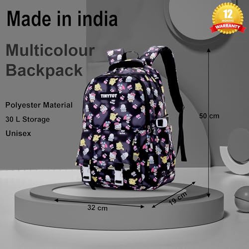 Image of Tinytot 30 Litre Japanese Korean Style School Bag Water-Resistant Laptop & Travel Backpack - Unisex Large 18 Inches Multipurpose Student Backpack for Boys & Girls, Men & Women