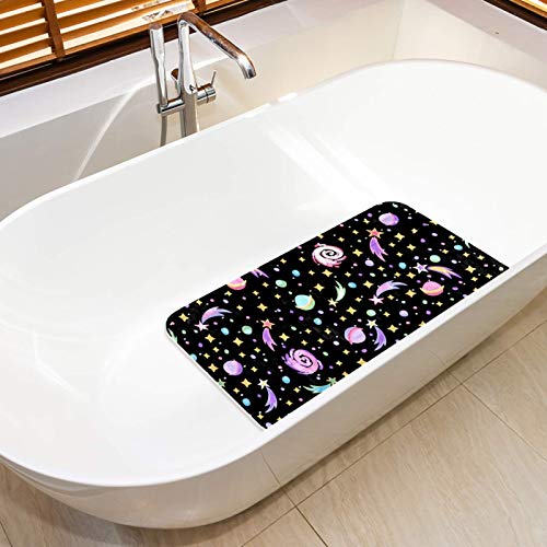 Alfombrilla de baño ovalada de alta resistencia color negro 6