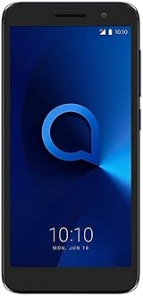 Alcatel 1 (16GB) 5.0" Full View Display, Removable Battery, FM Radio, Dual SIM GSM Unlocked US & Global 4G LTE International Version 5033E (Bluish Black) (Renewed)