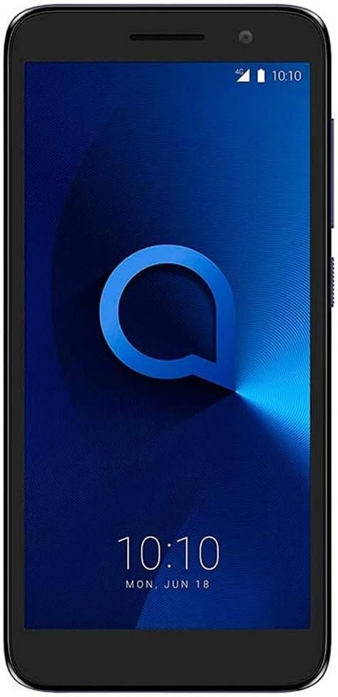 Alcatel 1 (16GB) 5.0" Full View Display, Removable Battery, FM Radio, Dual SIM GSM Unlocked US & Global 4G LTE International Version 5033E (Bluish Black) (Renewed)