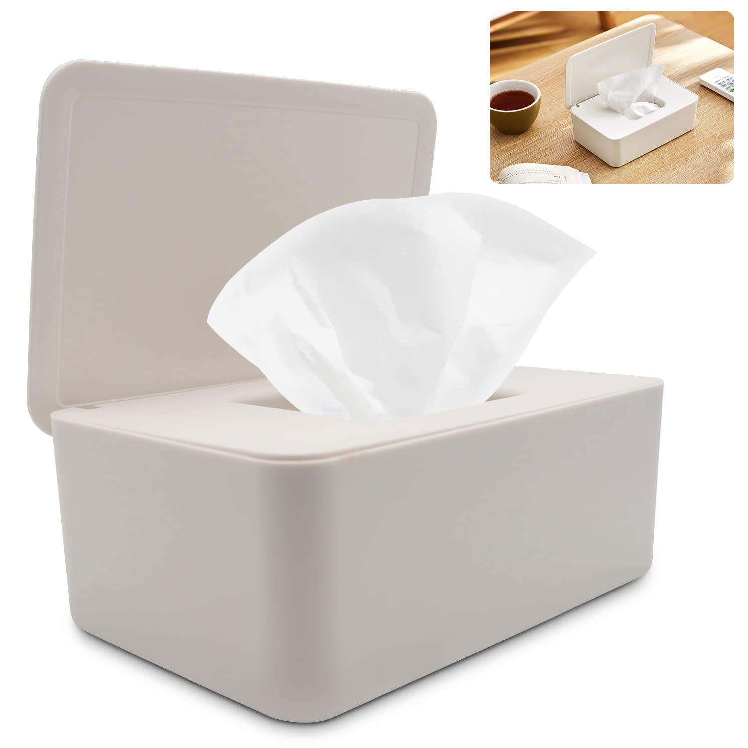 Aohcae Dispensador Toallitas Bebe, Caja Toallitas Humedas Caja Toallitas Bebe Portatoallitas Niño Baby Wipes Dispenser se Puede Usar para Almacenar Toallitas Húmedas Toallas de Papel Máscaras Juguetes