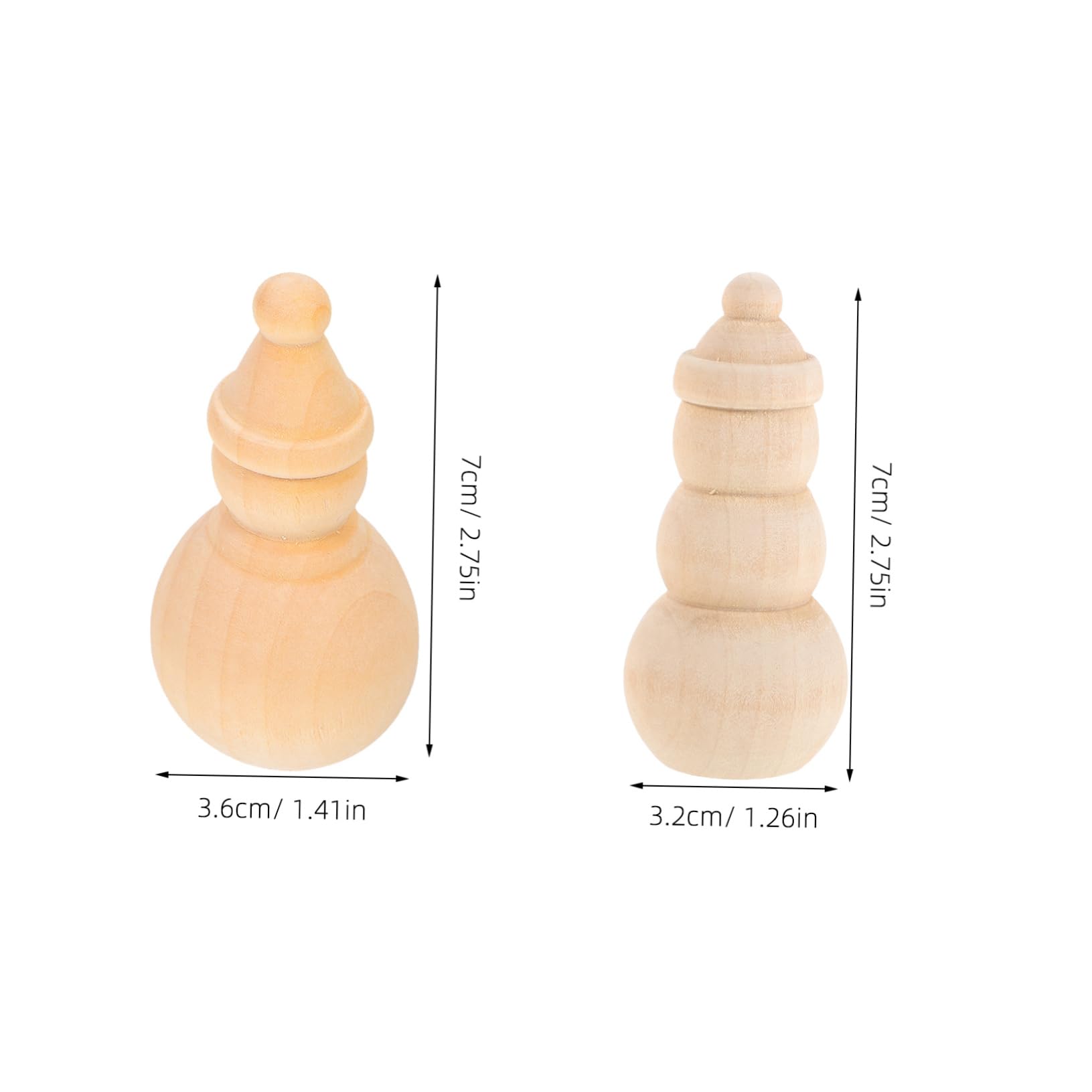 20piezas Adornos De Muñeco Madera Sin Terminar Miniatura Para Colgar Figuras De Muñeco Para Pintar y Manualidades Navideñas