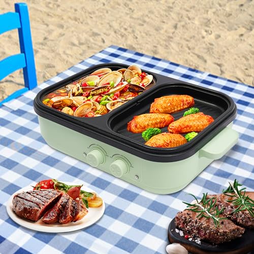 Hotpot Elektrisch Pot und Tischgrill 2 in 1 Suppenkessel, 1300W Dual Use – Bild 4