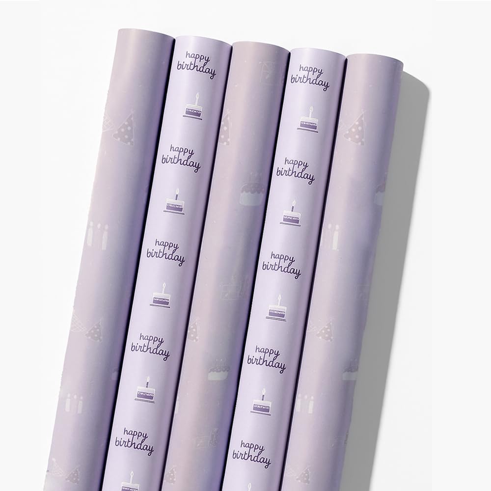 Confetti Gifts Lavender Gift Wrapping Paper Sheet - Premium Design Paper for Packing, Printed Wrapping, Gift Cover 6pcs (20 x 14 Inches)-image-16