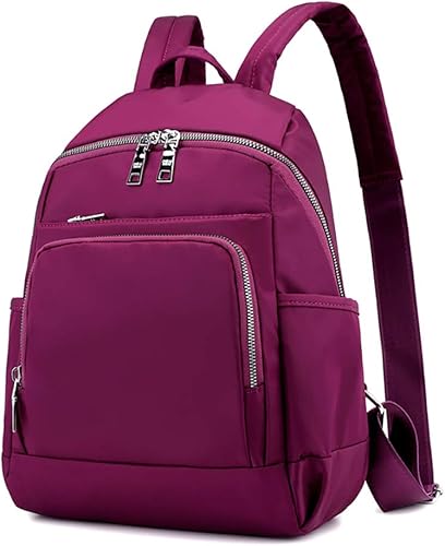 Collsants Mochila pequeña de nailon para mujer, mochila de viaje ligera casual para niñas, mochila escolar, Púrpura, Mochilas de viaje