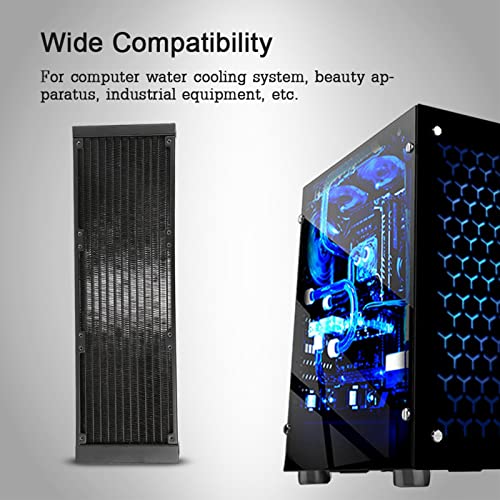 Water Cooling, 12 Tubes Computer Heat Exchanger G1/4 Thread Water Separator Water Cooler Tube for PC (360mm)