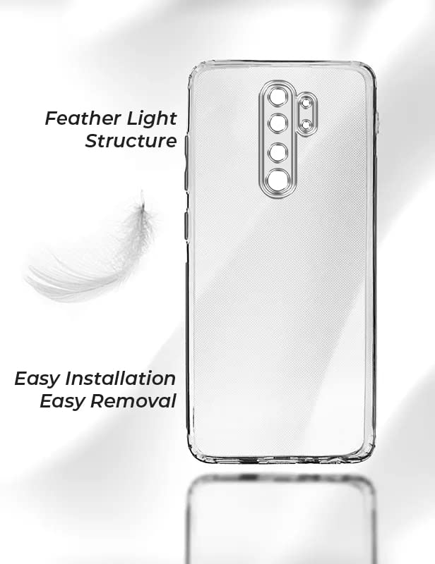 Image of Jkobi Back Cover Case for Xiaomi Mi Redmi Note 8 Pro (Silicone Crystal Clear | Pure Camera Protection | Soft and Flexible for Charger and Headphone sockets | Shockproof Bumpers | Transparent)