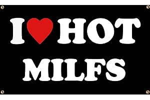 I Love Hot Milfs Flag - 3x5 Feet Funny Decoration Banner Tapestry
