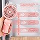 Gukasxi Tragbarer Handventilator Faltbarer Mini USB Ventilator mit Wiederaufladbarem Akku Klein 3-Gang Tischventilator für Büro, Innen, Außen, Reisen, Make-up (Rosa)