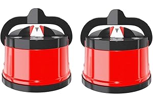 2PCS Mini Pocket Knife Sharpener with Suction Cup: Sharpen Blades Anywhere!