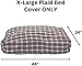 Midlee Christmas Plaid Dog Bed Cover (X-Large)