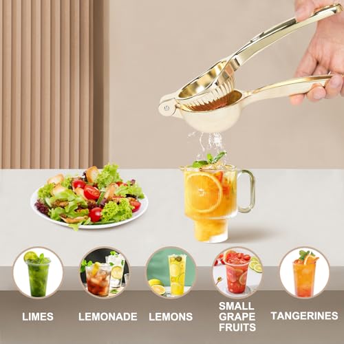image for Agirlvct Lemon Squeezer, Heavy Duty Zinc Manual Lemon Juicer, Threaded