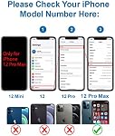 Remplacement du verre pour caméra arrière iPhone 12 Pro Max, GVKVGIH Remplacement des objectifs de la caméra arrière avec un adhésif double-syndical & Trousse d'outils de réparation 12Pro Max)