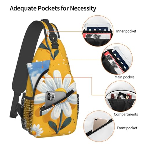 Bolso bandolera con patrón floral para hombre y mujer miniatura 4