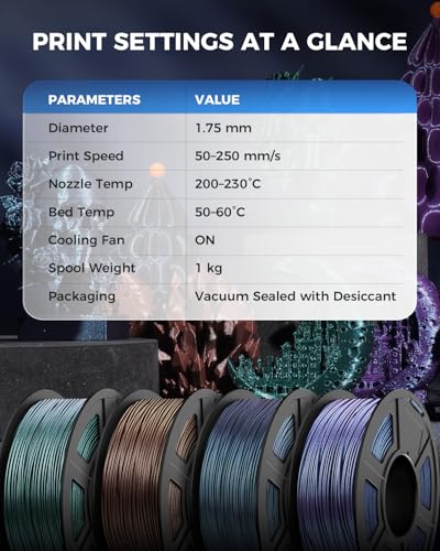Image of JAYO Galaxy PLA 3D Printer Filament 1.75mm 1.1kg | Sparkle Glitter Finish, Color-Shifting Effect, ±0.02mm Accuracy, Tangle Free, Vacuum Sealed, Fits for Most FDM 3D Printers
