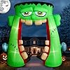 ZPISF 10 FT Halloween Inflatables Frankenstein Archway Outdoor Decorations, Giant Monster Mouth Arch Blow Up Yard Decorations for Front Lawn Garden Decor