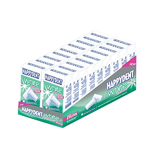 Image of Happydent White, Xylitol Sugarfree Spearmint Flavour, Chewing Gum, Fliptop Pack, 297 g - Pack of 54