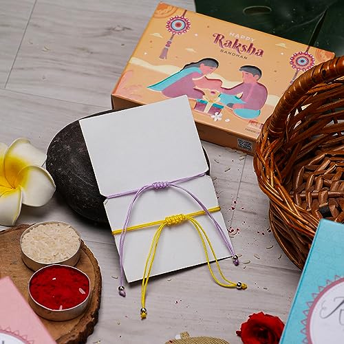 Image of El Regalo 2 PCs Cute Rakhis Set for Kids - Beautiful 2 Kids Rakhis Set for Girls & Boys with Roli Chawal, Message Card in Rakhi Gift Box for Little Brother /Niece /Nephew