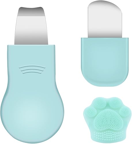 Herramientas removedoras de puntos negros, raspador facial de silicona para limpieza profunda, espátula facial de doble cabeza, removedor de puntos