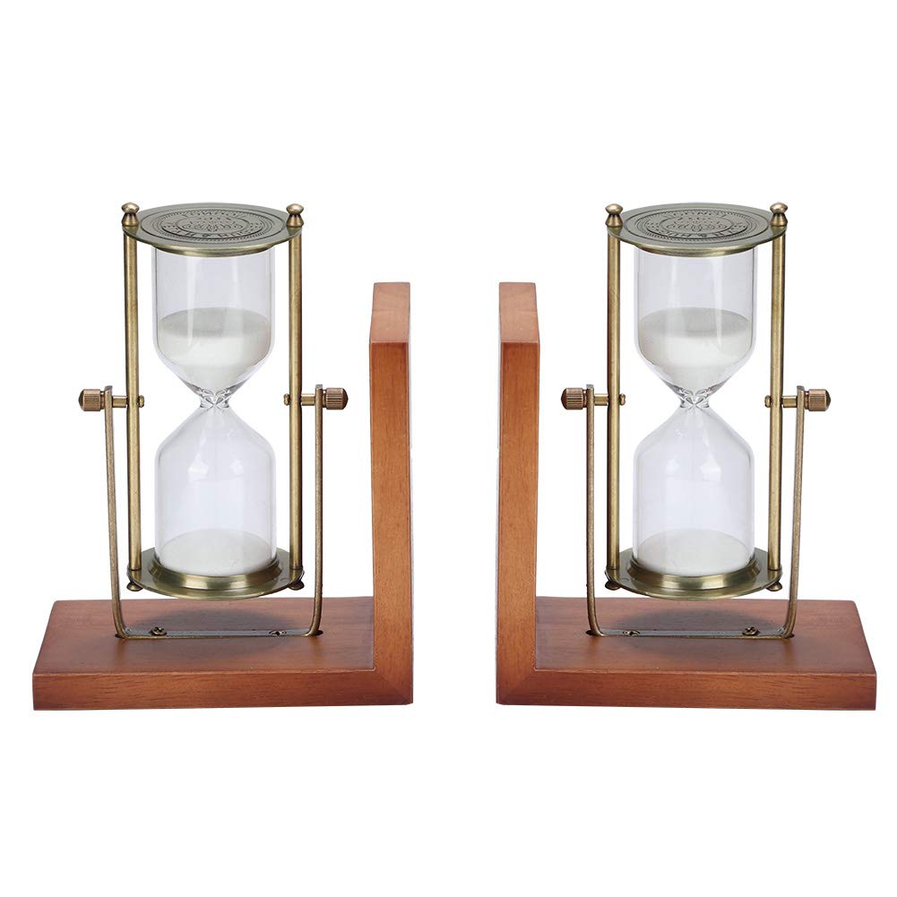 Sanduhr, Vintage-Sanduhr für Büro, Wohnzimmer und Schlafzimmer, 2 Stück, 15 x 10 x 18 cm, sicheres, glasfreies Material, langlebige Heimdekoration