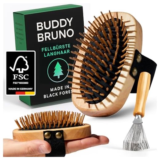 BUDDY BRUNO® Langhaarbürste für Hunde