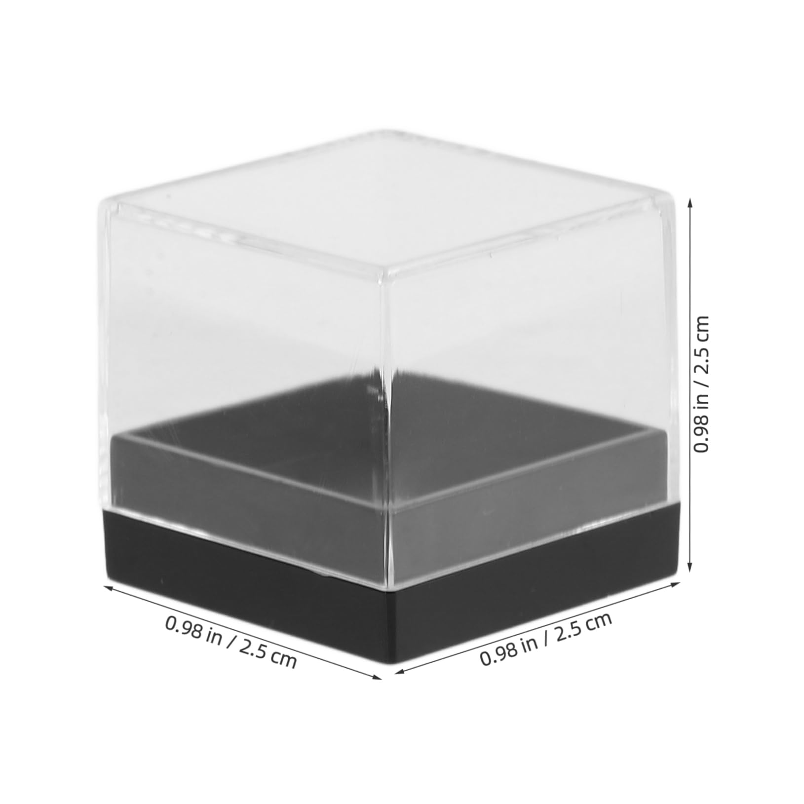 Hohopeti 18pcs Mini Clear Acrylic Display Boxes for Gemstone Collection Multi Use Transparent Display Cases for Mineral Specimens and Collectibles for Collectors