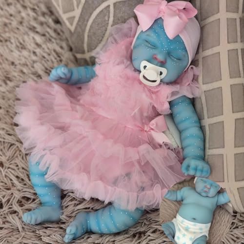 Anano Avatar Muñeca Bebé Reborn Hiperrealista De Silicona Platino Cuerpo Completo Entero Realistas Y Reciennacida Piel Brillante Múltiples Tamaños (20'- MELOCOTÓN-Silicona-Fuxia)