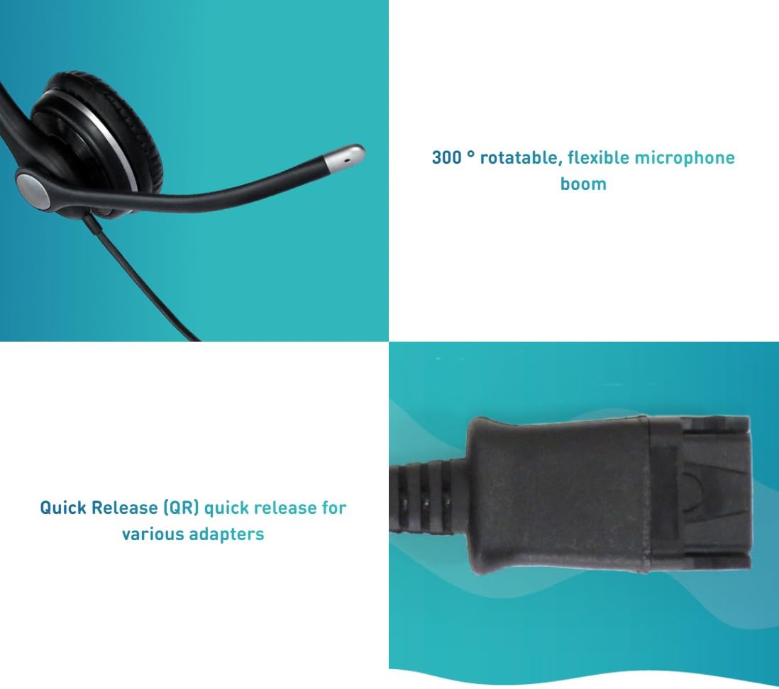 A100D Binaural Headset for all Snom desktop Telephones 3x0/D3x5/7x0/D7x5; 4342 – Bild 5
